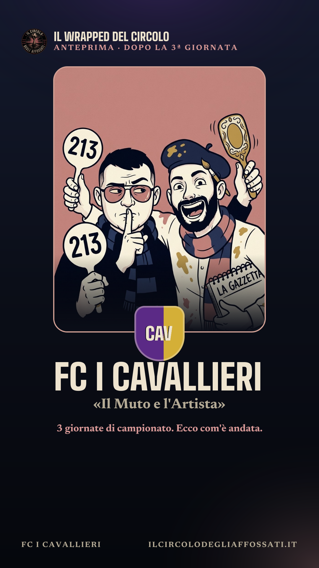 Il Wrapped di FC I Cavallieri: scheda 1