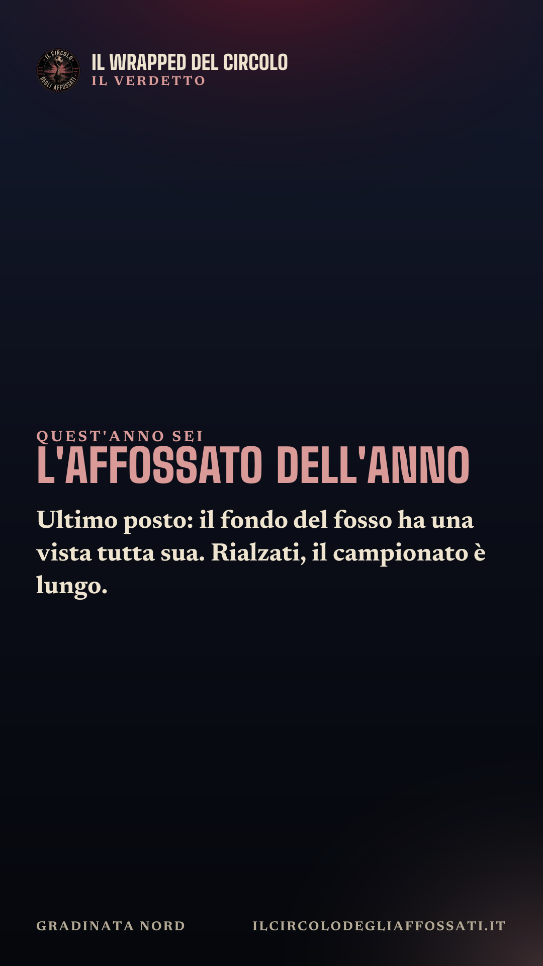 Il Wrapped di Gradinata Nord: scheda 8