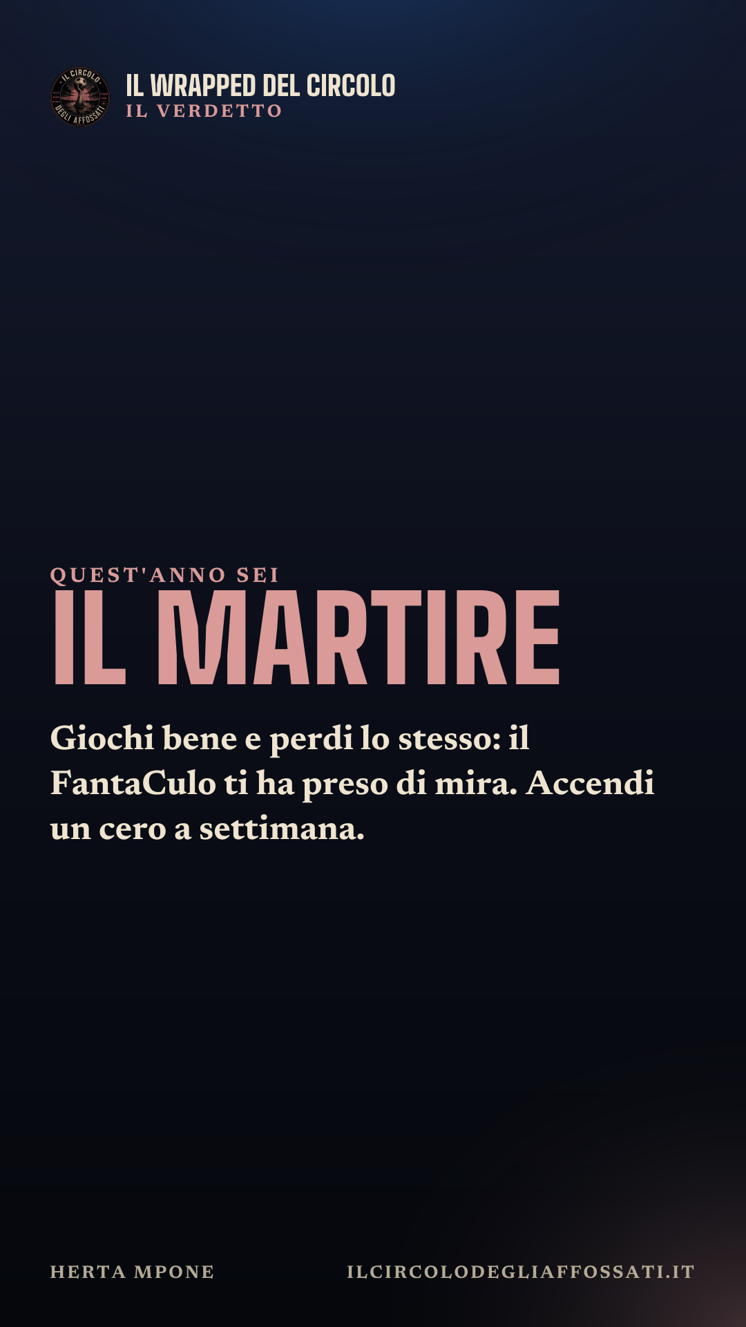 Il Wrapped di Herta Mpone: scheda 8