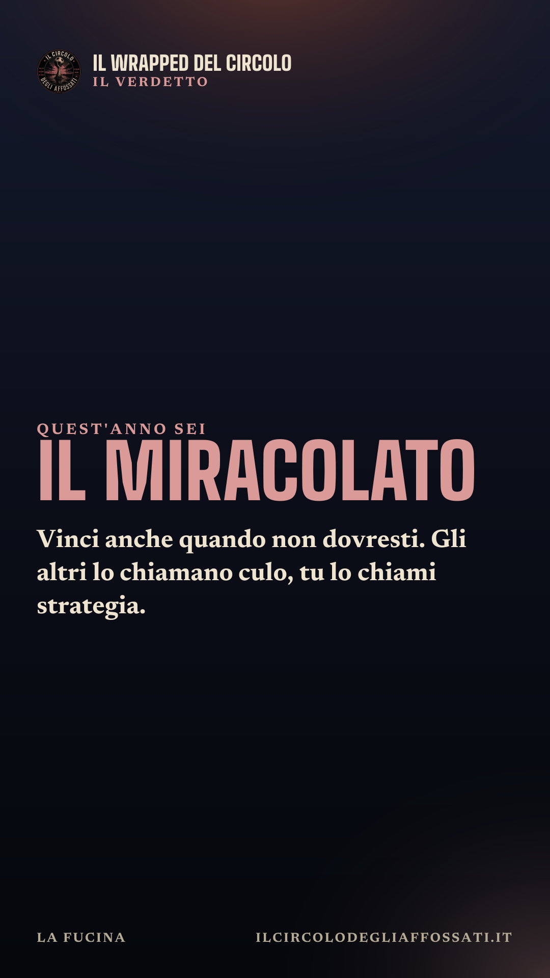 Il Wrapped di La Fucina: scheda 8