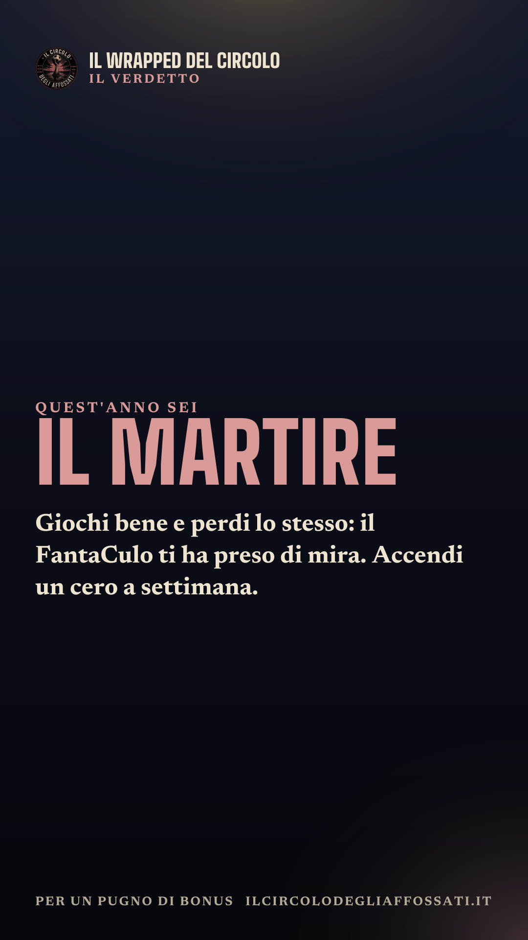 Il Wrapped di Per un Pugno di Bonus: scheda 8